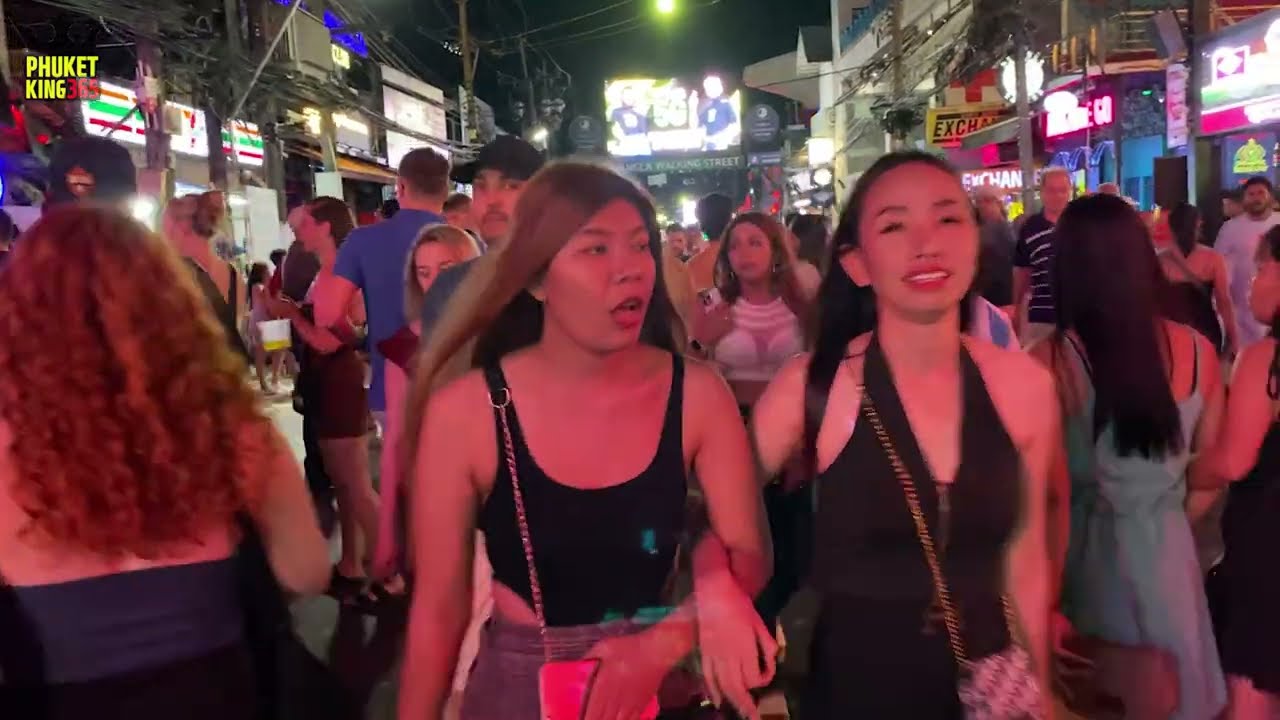 Phuket Thailand Travel in December, Patong beach walking street (World cup Final 2022)