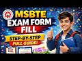 MSBTE exam form fillup summer 2026 k scheme 