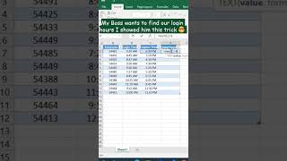 How to calculate the login hours using text function #excel #msexcel #exceltips #exceltricks