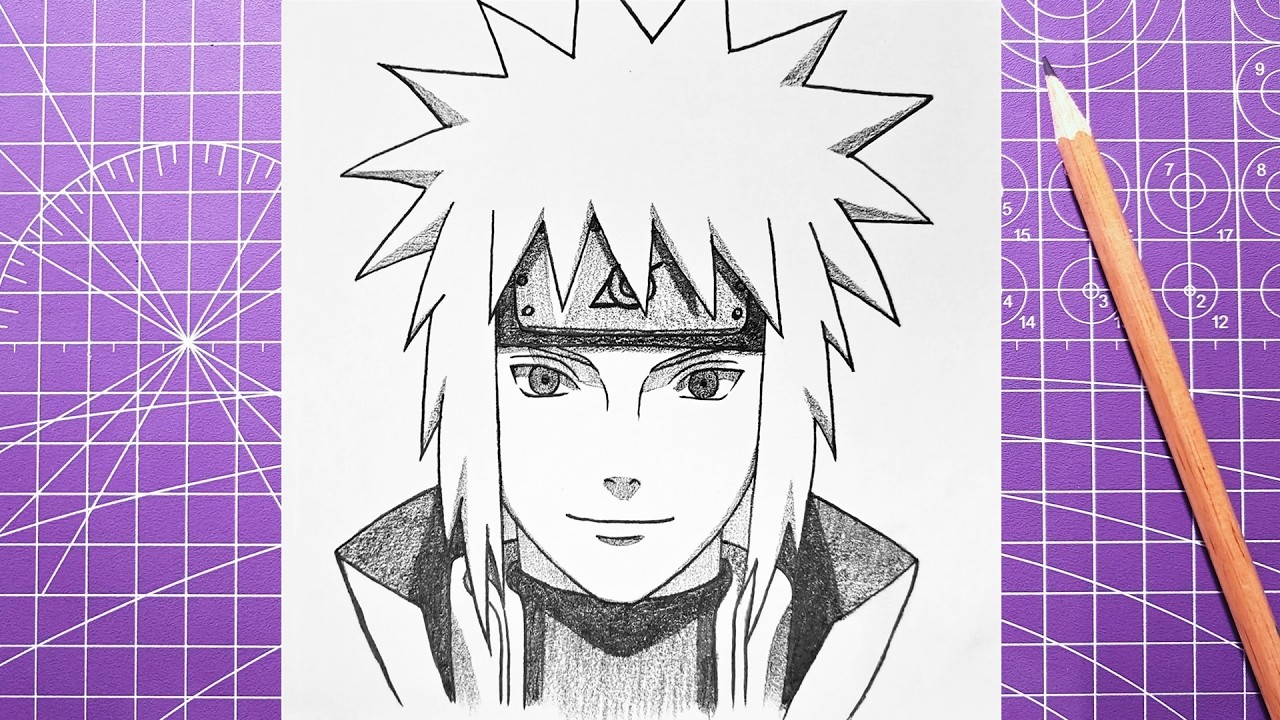 How to Draw Minato Namikaze with Only ONE Pencil (HB) | Step by Step Tutorial for beginners | Naruto