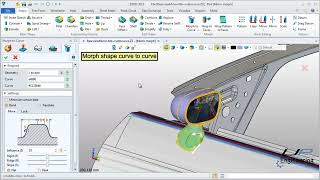 ZW3D CAD - Morph | Curve to curve parancs - Autó visszapillantó