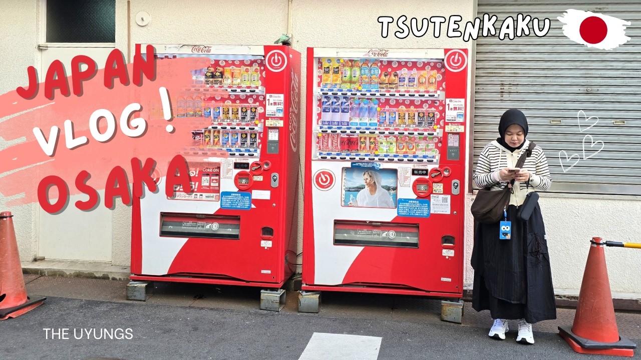 Japan Vlog - Keliling Tsutenkaku Osaka, nyobain jajan Sevel Sukiya dan main Gatcha