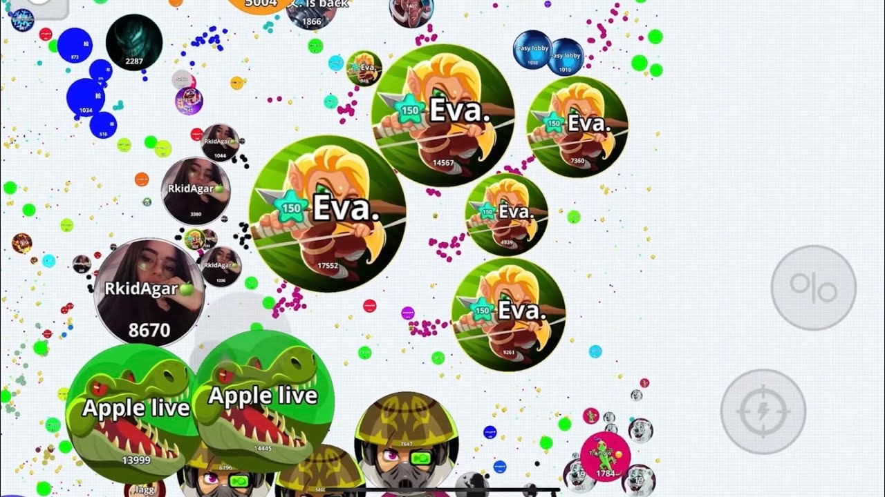 95 (%+k) x (solo+score) = ? 🙂 (AGAR.IO MOBILE)