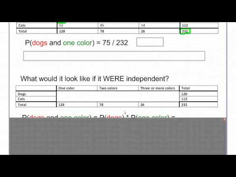 6.2.A Expected value in 2-way tables