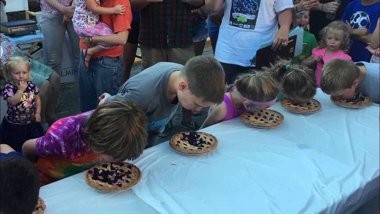 Blueberry Pie Eating Contest Children's YouTube