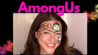 AmongUs Face Painting Tutorial ~ Arielpaints