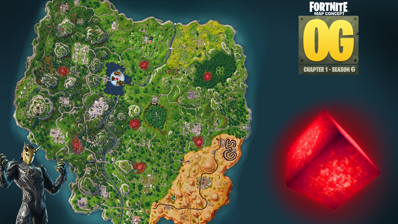 Fortnite Map Concept - OG Ch1 Season 6 Prediction (RED CUBE)