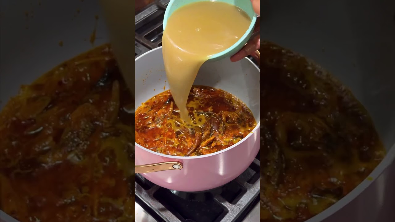 Cook Okro and Pounded yam with me 