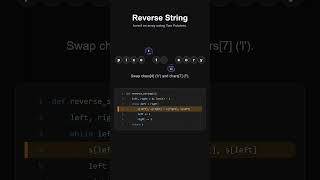 Reverse a string using the Two-Pointers technique. #coding #programming #algortihm ...