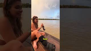 This Girl Threw Beer Into This Piranha-Filled River