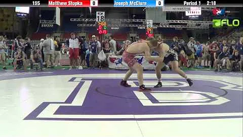 Junior 195 - Matthew Stopka (Illinois) vs. Joseph ...