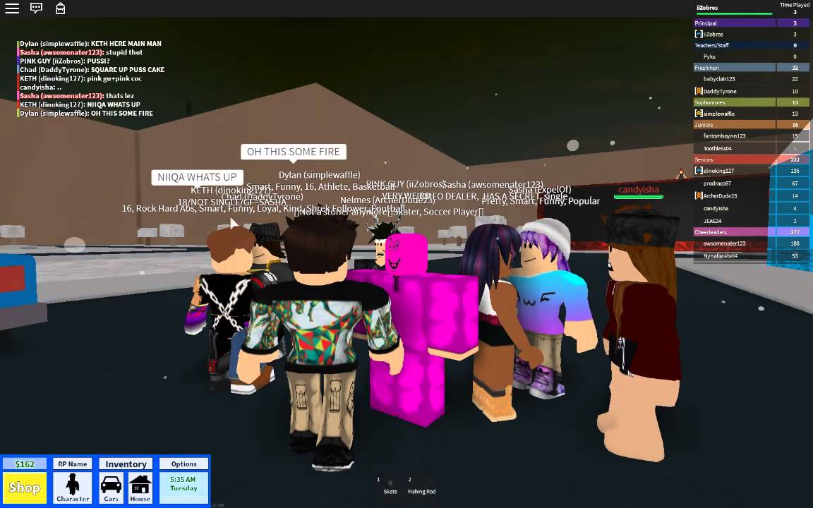 Pink Guy Trolling In Roblox High School - 