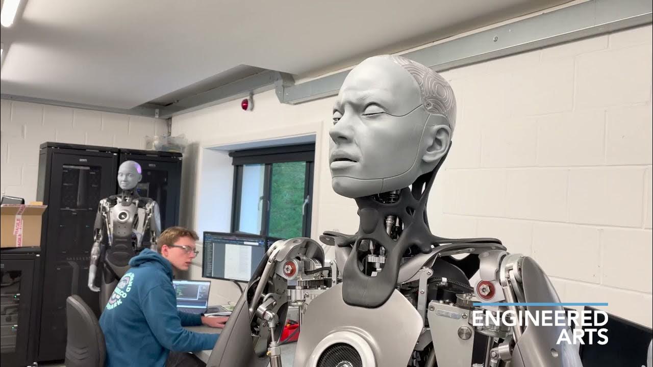 Ameca Humanoid Robot AI Platform - YouTube