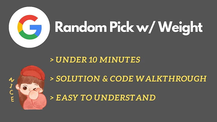528. Random Pick With Weight - CONCISE EXPLANATION & WALKTHROUGH