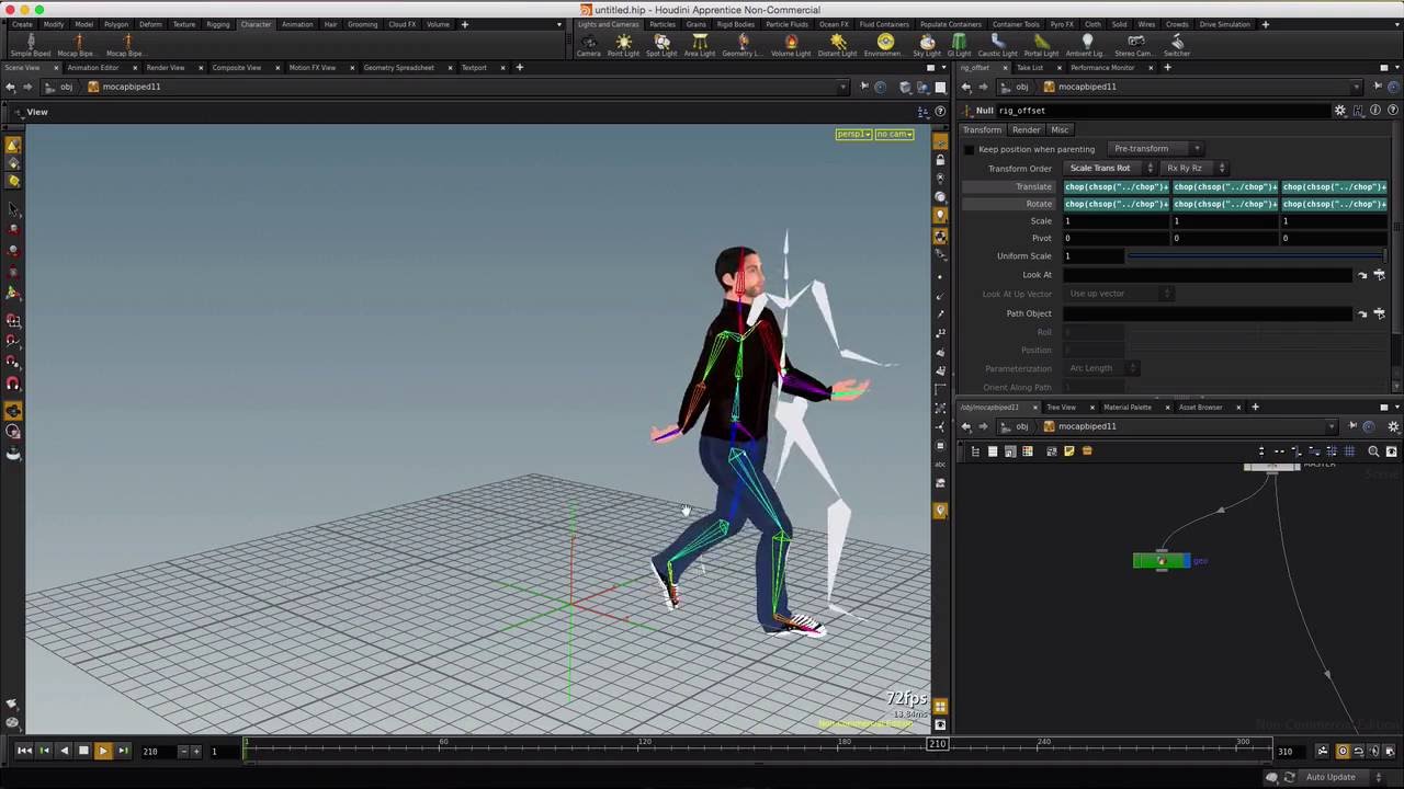 Houdini Install BVH Into Mocap Crowd Agent