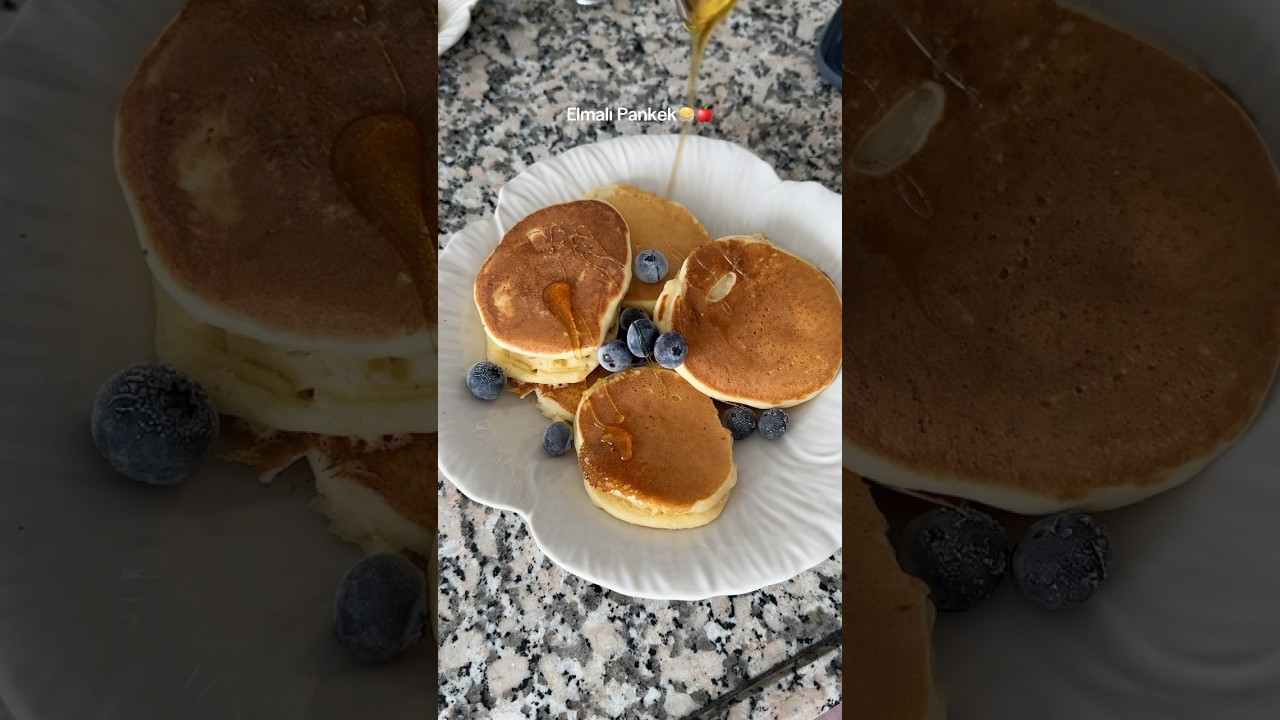 Elmalı pankek tarifi🥞🍎👌#pratiktarifler #shorts #keşfet #tarif
