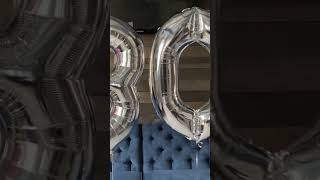 Фольговані цифри. Foil numbers  balloons