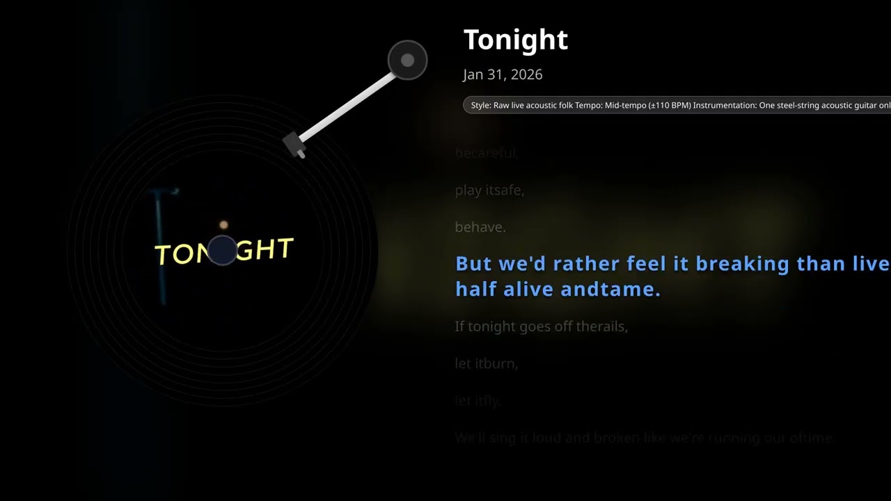 Tonight official Lyric video