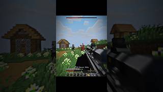 Raid went crazy with Guns Mod 💀  #minecraft #shorts  #minecraftmemes