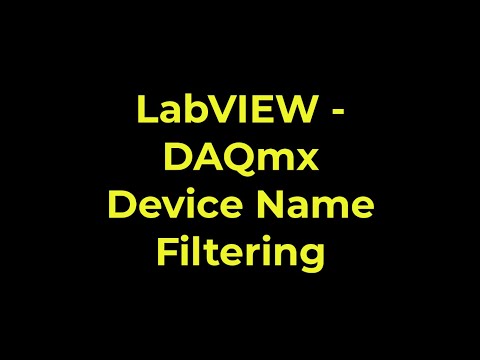 LabVIEW - DAQmx Device Name Filtering