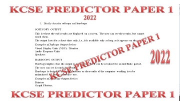 KCSE 2022 PAPER 1 PREDICTOR | ALL TOPICS CONSIDERED | TABLE OF SPECIFICATIONS DON