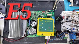 Celebrity PEL DC Inverter AC E5 Error Code Solution: PCB Repairing by Ustad Babar IPM PSS30S92 F6AG Wealth