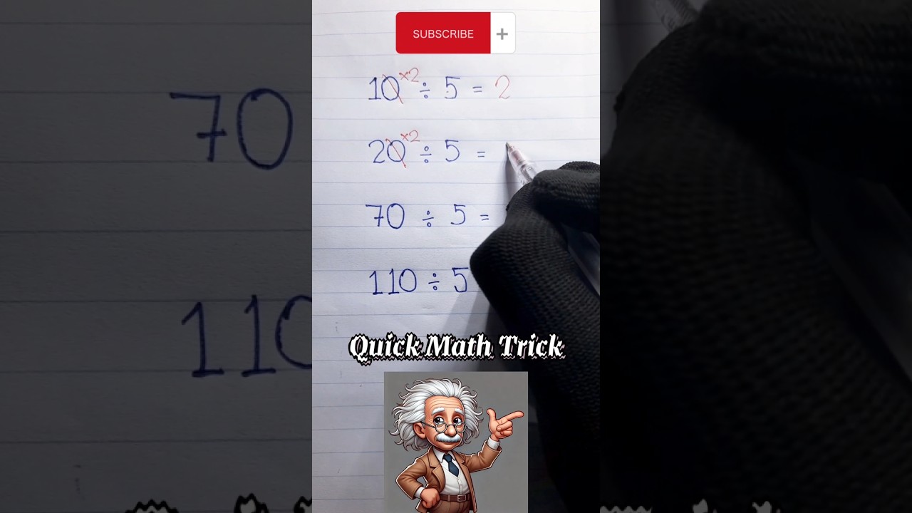 Easy Trick to Divide Any Number by 5!👌🔥 | Beauty of maths 🥰❤️