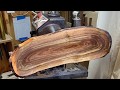 Woodturning a Natural Edge Wing Bowl from a Walnut Log