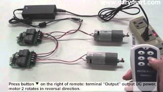 Wireless remote control two DC motors