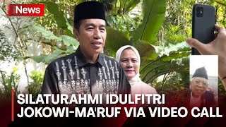 Momen Jokowi Video Call Wapres Ma'ruf Amin Ucap Selamat Lebaran