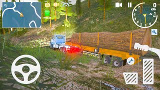 Truck driving simulator of 2021 l biggest logging wood delivery l android iOS gameplay screenshot 2