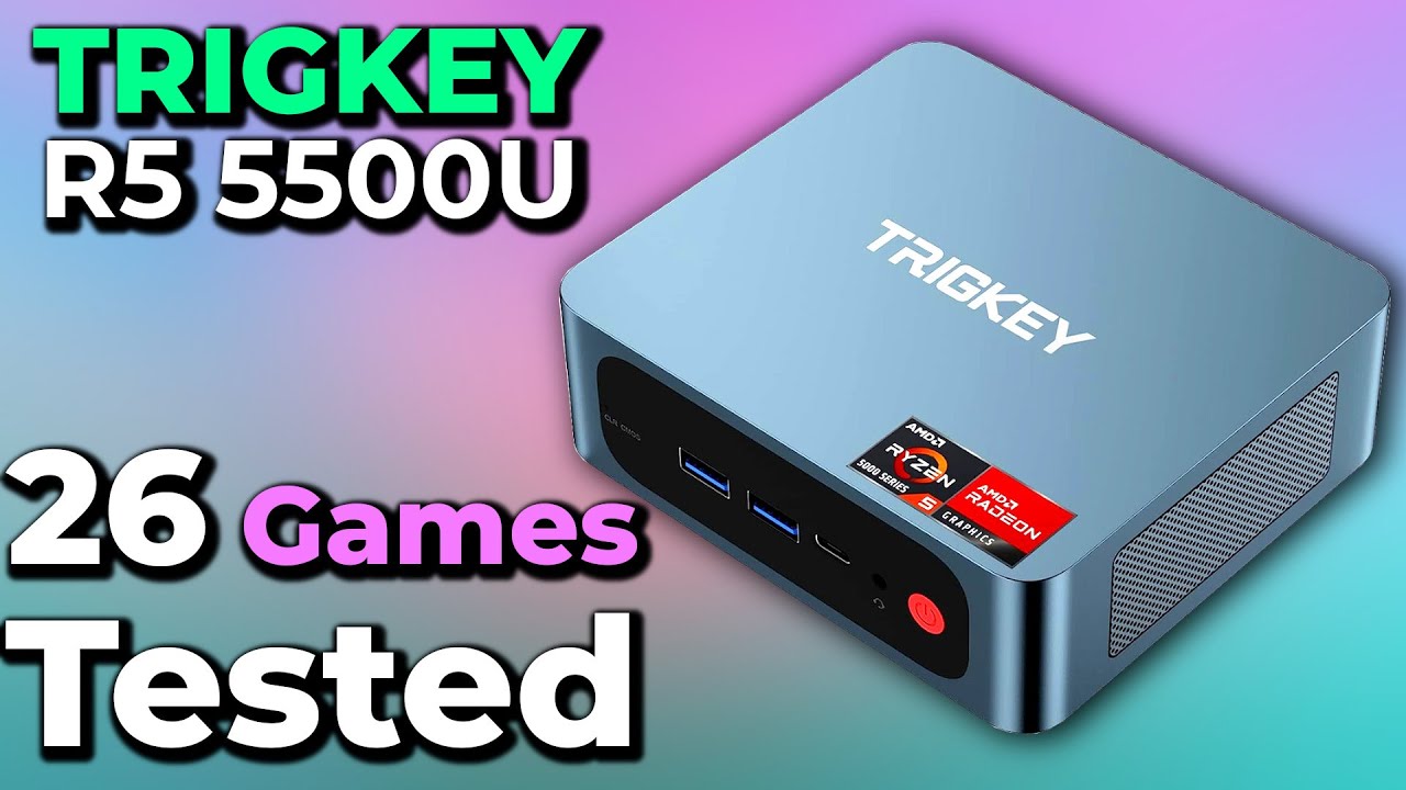 TRIGKEY Desktop Computer Ryzen 5 5560U(6 Cores, 12 Threads) 16GB DDR4 500GB  M.2 NVME(Max 2350MB/S) SSD Gaming S5 Mini Computer WOS Pro. Wi-Fi