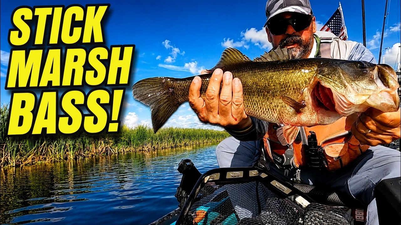 Stick Marsh Kayak Bass Fishing | Changing Tactics Paid Off!