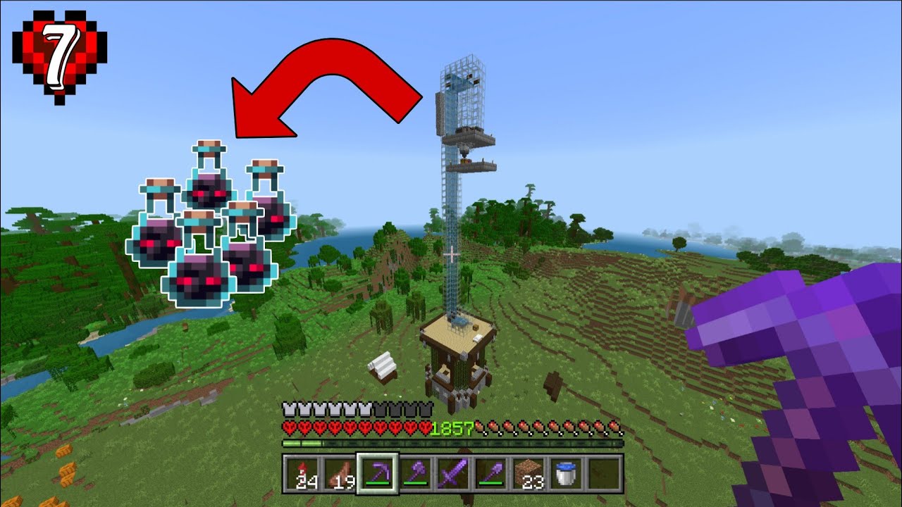 Aku Membuat OMINOUS BOTTLE FARM Di Minecraft Hardcore - Episode 7