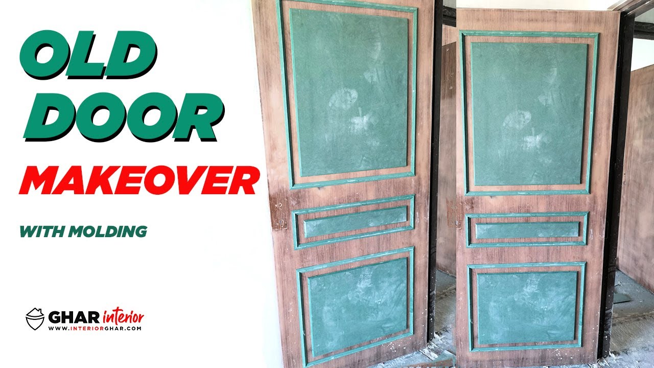 Old door Makeover Old Glass door Makeover Door symbol key Molding