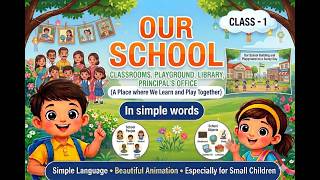Learn About School 🎓 | Class 1 EVS | Easy Explanation for Kids #ourschool #myschool #toddlerlearning