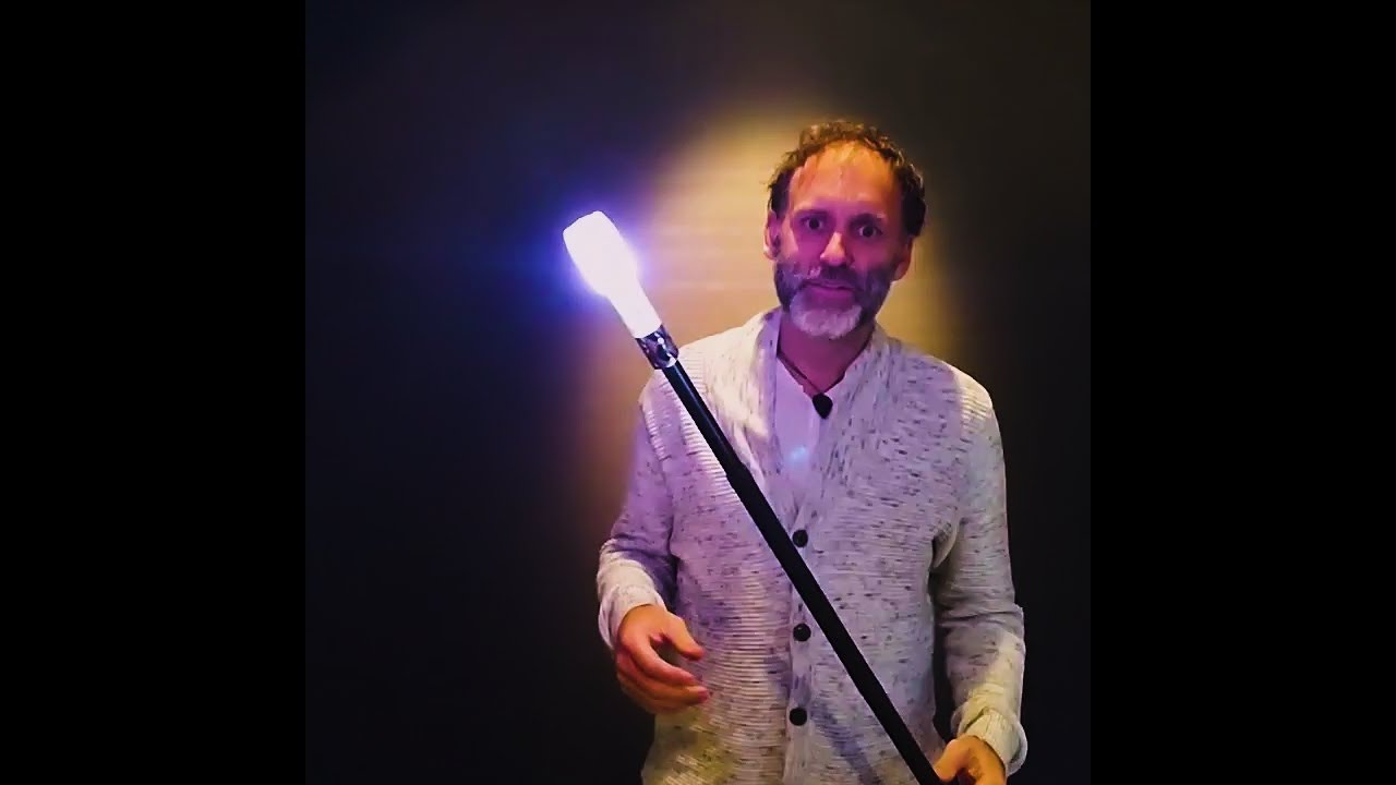 Fusion Collapsible Carbon Fibre Contact Staff w/ Flowtoys LED Glow Ends