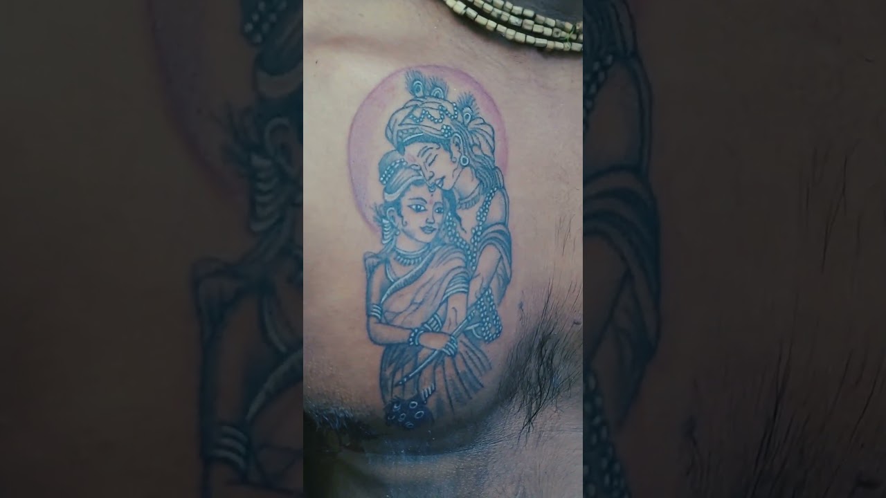 Radha Krishna tattoo designs 