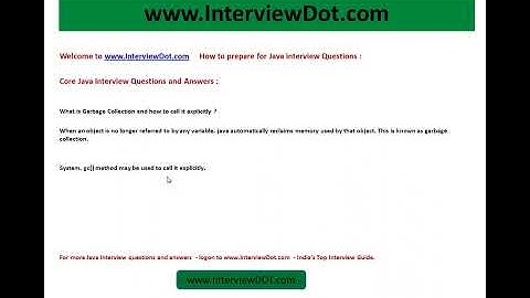 what is garbage collection and how to invoke explicitly core java interview question and answer
