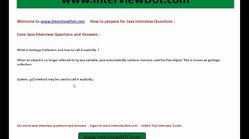 what is garbage collection and how to invoke explicitly core java interview question and answer