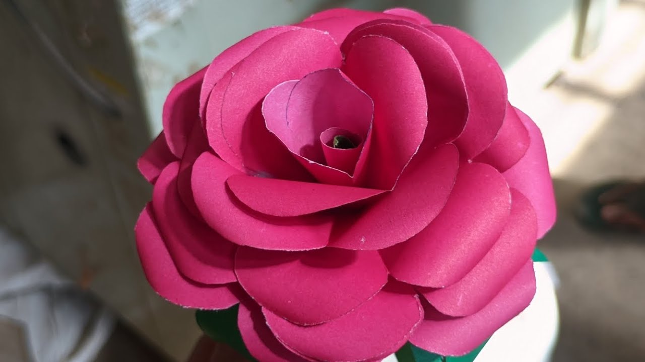 “How to Make Paper Rose Flower at Home” 