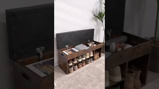 Declutter Your Entryway in Minutes: Temu's 3-Pack Cushioned Shoe Bench – Comfy Seat + Storage!