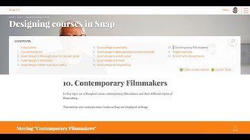 Snap theme - Moving sections, Resources and Activites