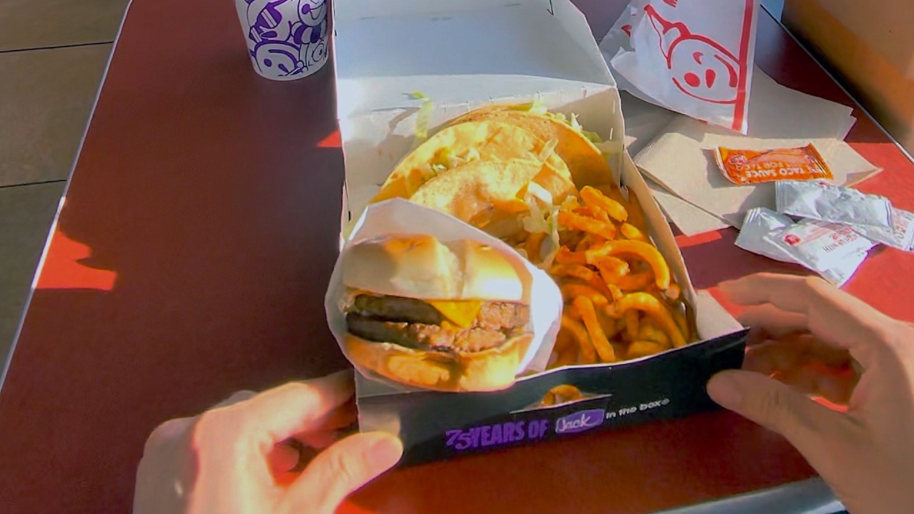 Jack In The Box POV | Eating an Ultimate Cheeseburger Munchie Meal w/ Tacos and Curly Fries!