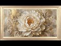 Vintage Peony Bloom | Elegant Gold Style TV Screensaver