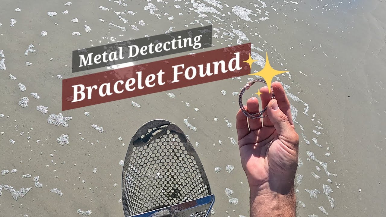 Bracelet found while metal detecting on Myrtle Beach - YouTube