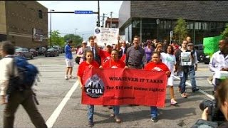 Fast Food Workers Protest In Mpls.