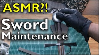 Sword Maintenance - Cleaning a Malleus 1432 Early Sidesword [4k - 60fps - ASMR]