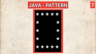 JAVA | short cut way | Hallow Square Pattern