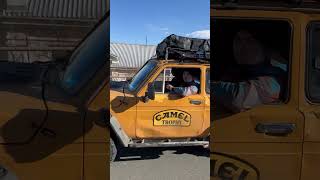 Car Moving Down the Road on a Wooden Branch Instead of Tire